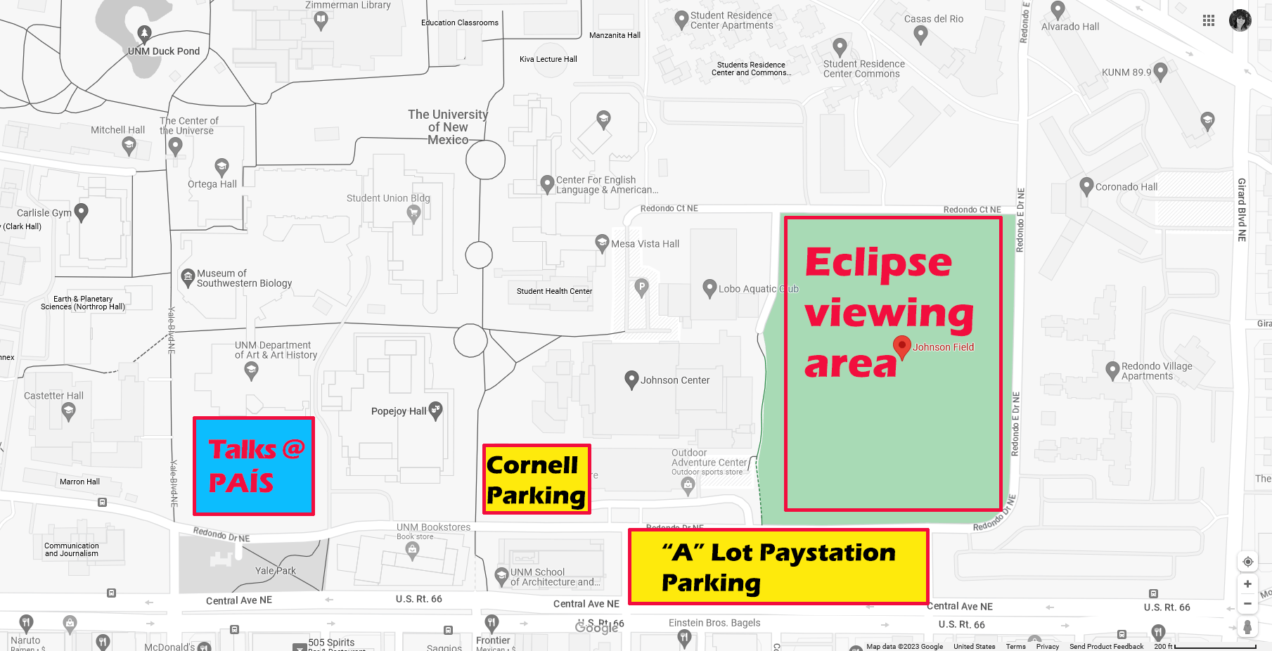 Johnson Field map